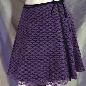 Peel purple lace wrap skirt